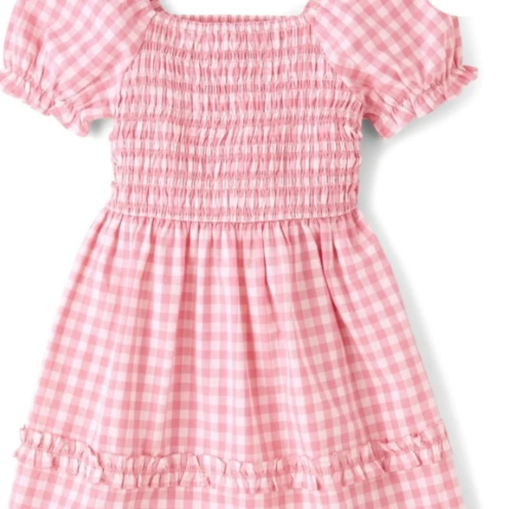 The Children’s Place Girls Pink Plaid Dress Size XXL (16) NWT